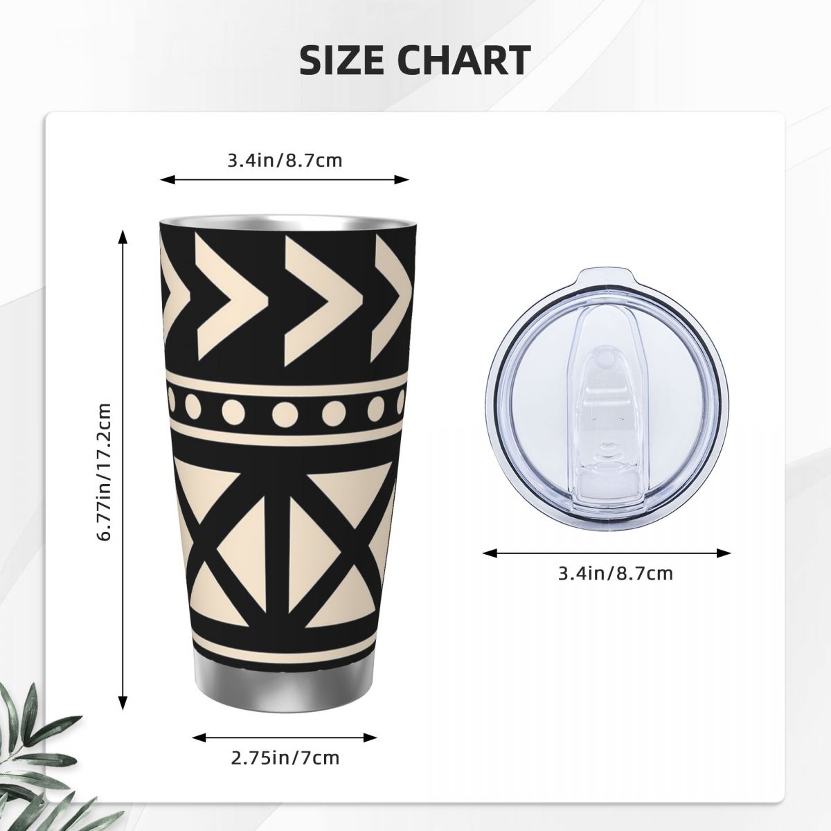 African Mud Cloth Black And Wh - Tumbler 20Oz White ulasan dan harga