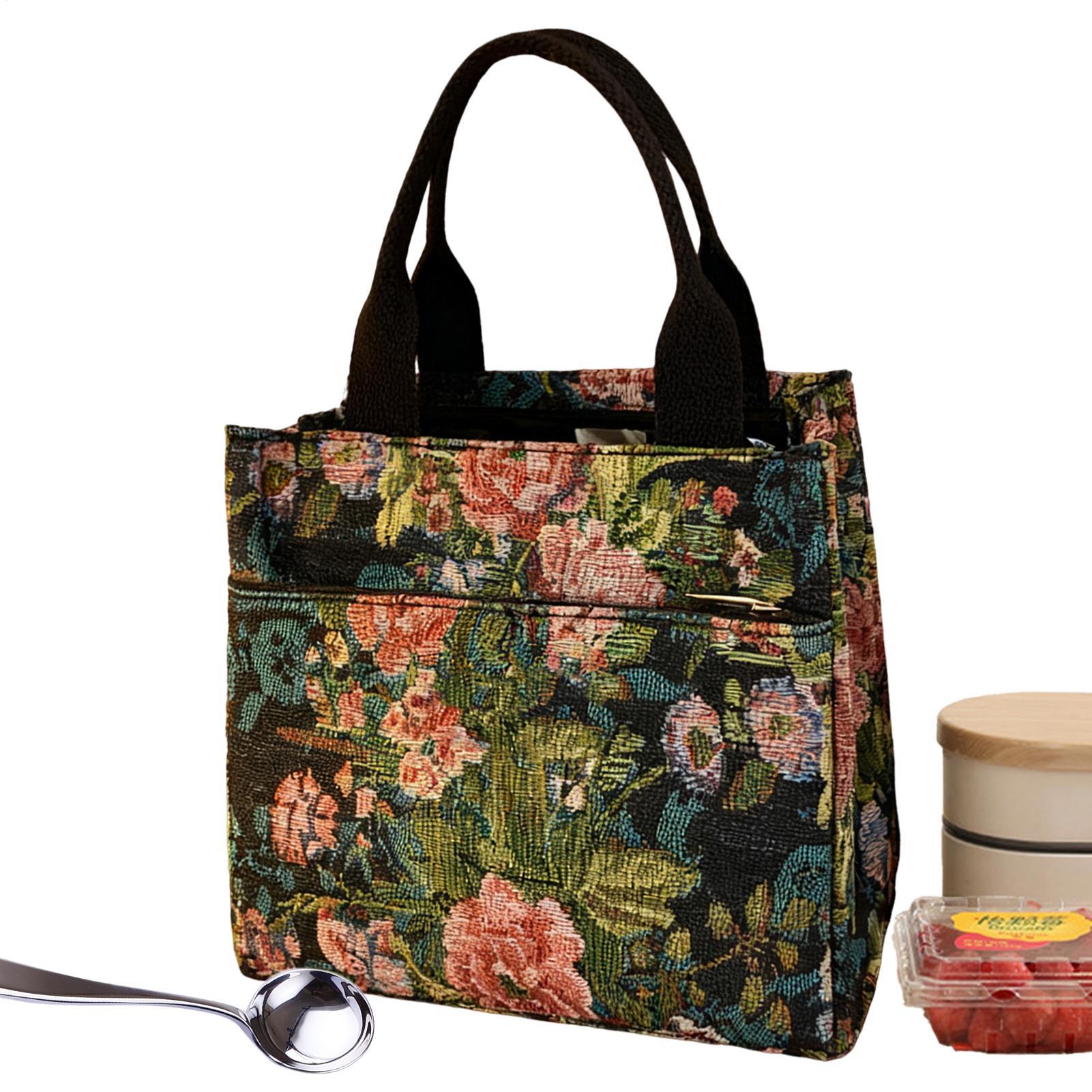 Insulated Lunch Bag Flower Wat - Tote Bag Sublimation ulasan dan harga