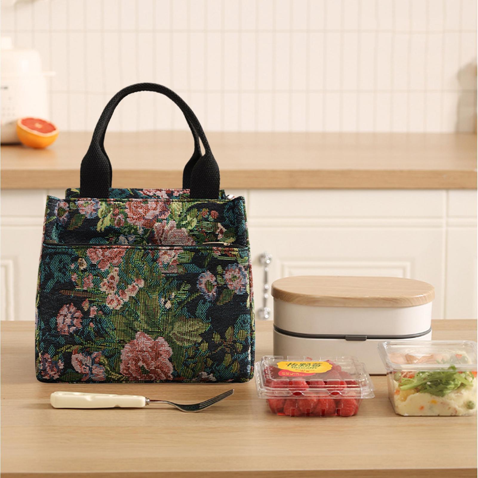 Insulated Lunch Bag Flower Wat - Tote Bag Sublimation ulasan dan harga