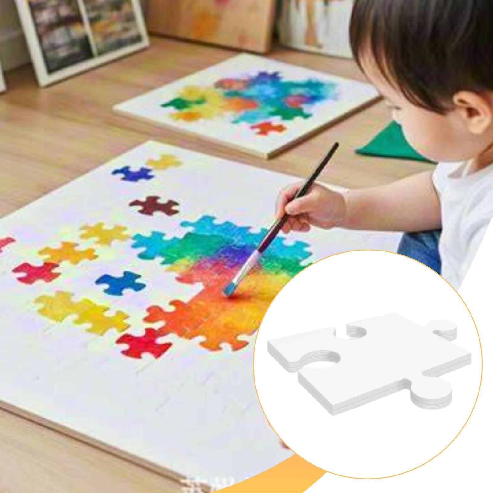 24x White Cardboard Blank Jigs - Puzzle Blank White ulasan dan harga