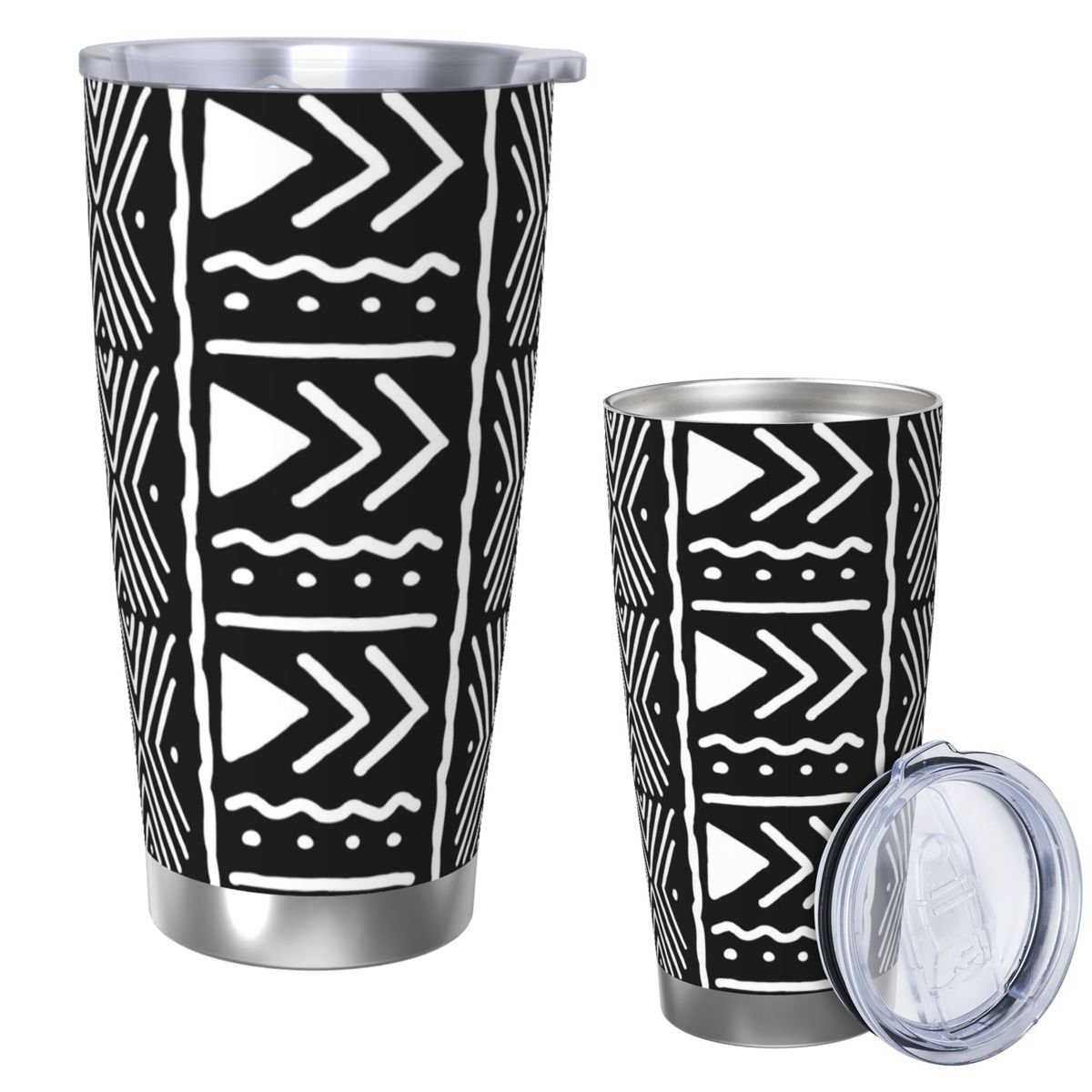 Black And White African Bogola - Tumbler 20Oz White ulasan dan harga