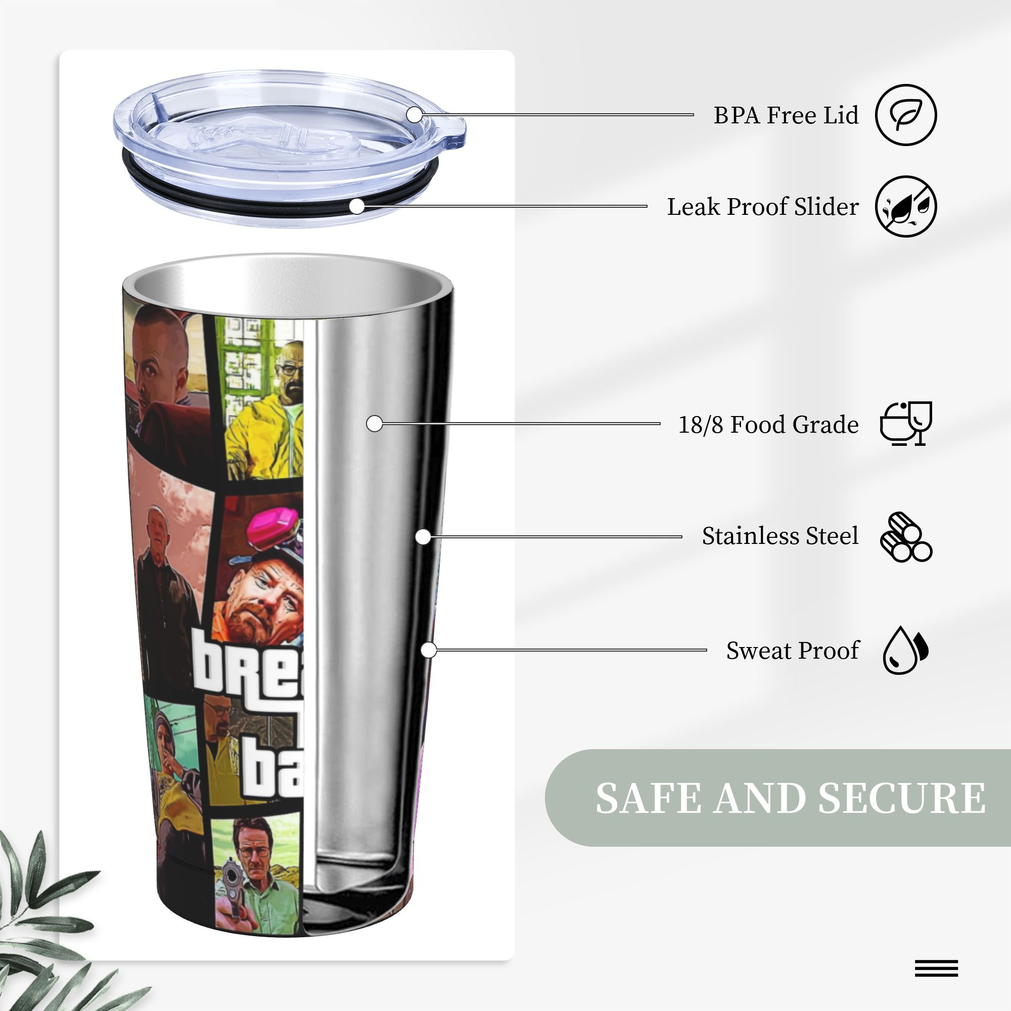 Breaking Bad Walter White Post - Tumbler 20Oz White ulasan dan harga