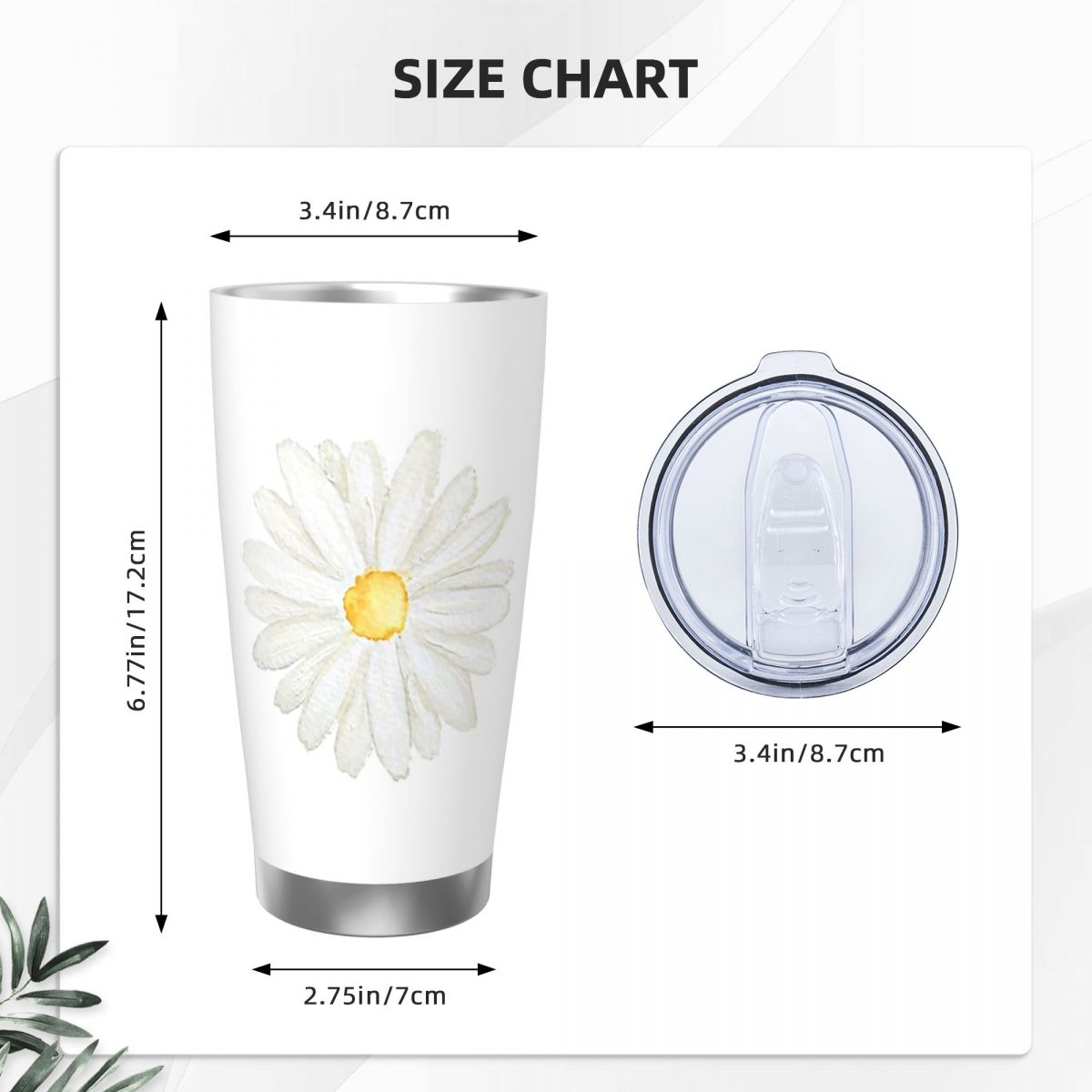 Hand Painted One Little White  - Tumbler 20Oz White ulasan dan harga