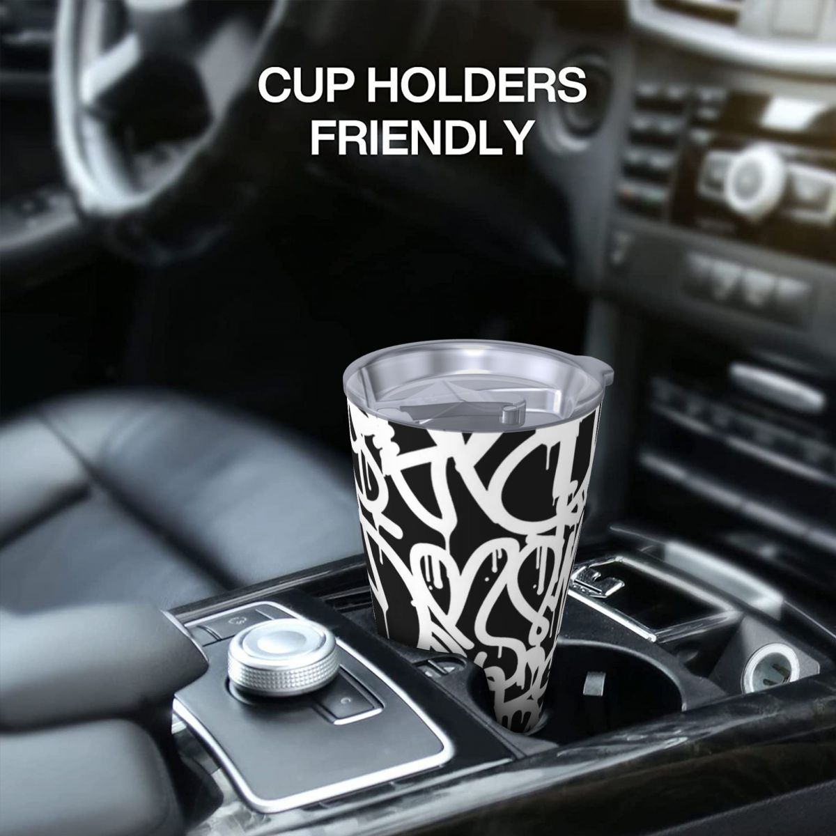 Black And White Graffiti Stain - Tumbler 20Oz White ulasan dan harga