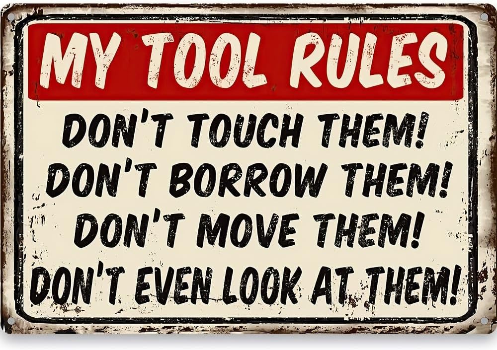 Metal Signs My Tool Rules Funn - Yard Sign Blank ulasan dan harga