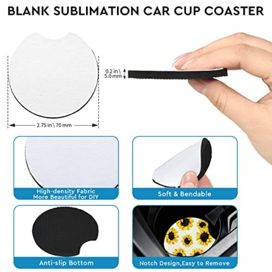 40PCS Sublimation Blank Car Co - Coaster Sublimation Blank ulasan dan harga