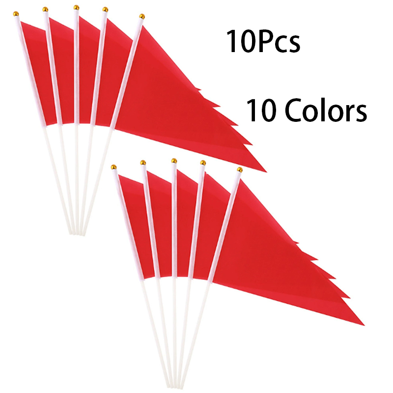 10Pcs Colorful Triangular Flag - Yard Sign Blank ulasan dan harga