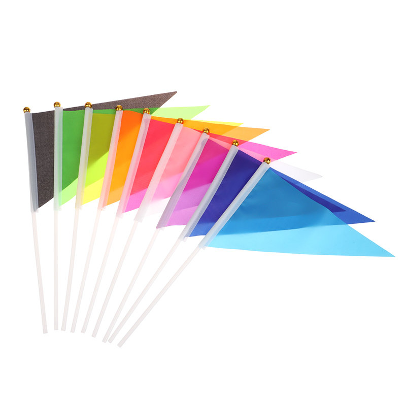 10Pcs Colorful Triangular Flag - Yard Sign Blank ulasan dan harga