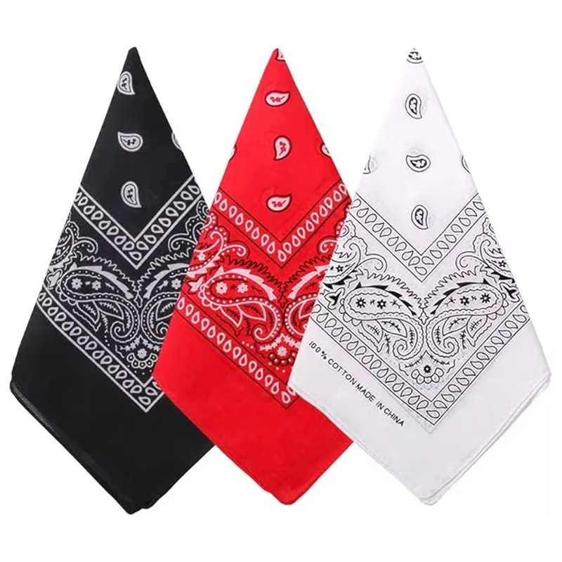 1pcs Hip Hop Cowboy Paisley Sc - Bandana Blank White ulasan dan harga