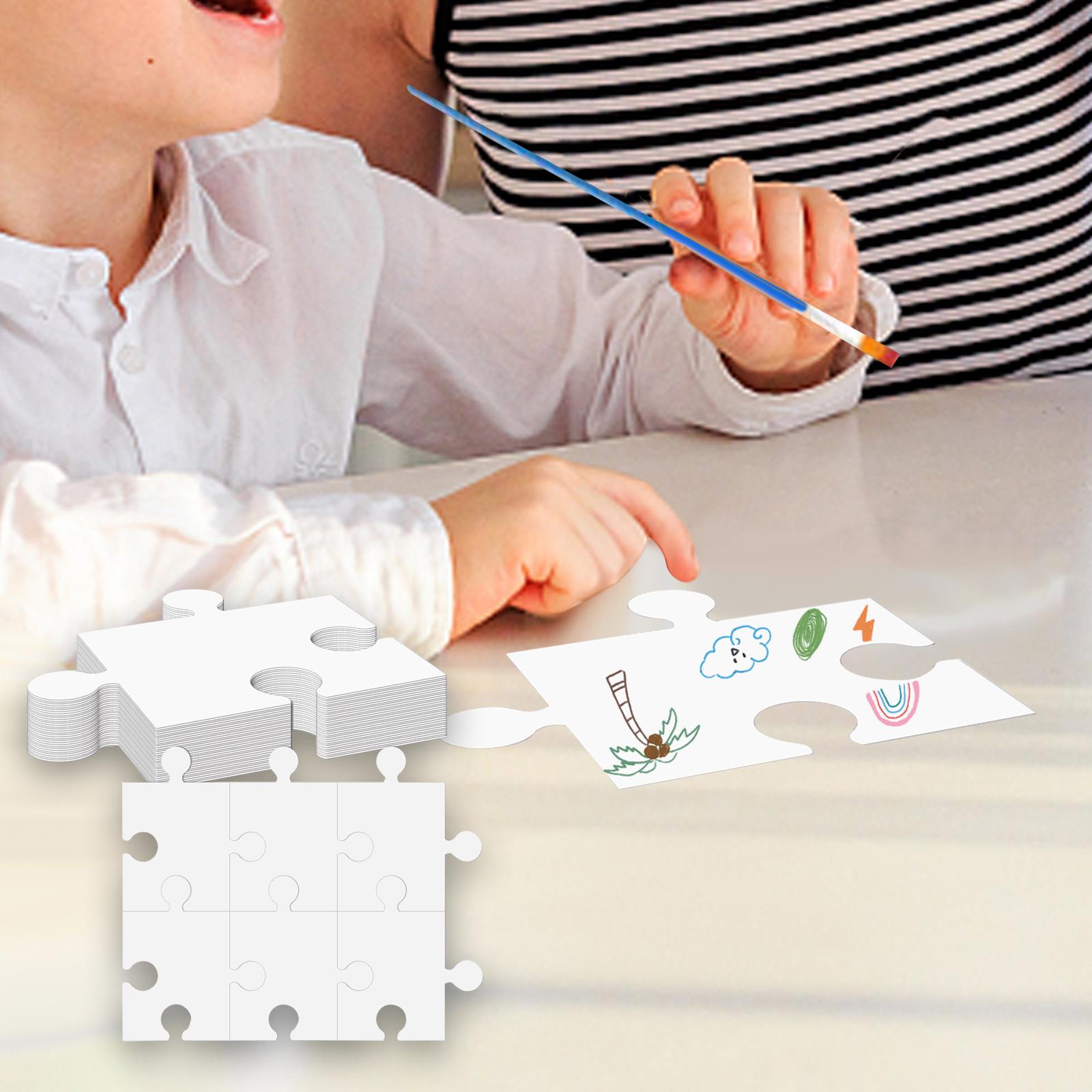 White Cardboard Blank Jigsaw P - Puzzle Blank White ulasan dan harga
