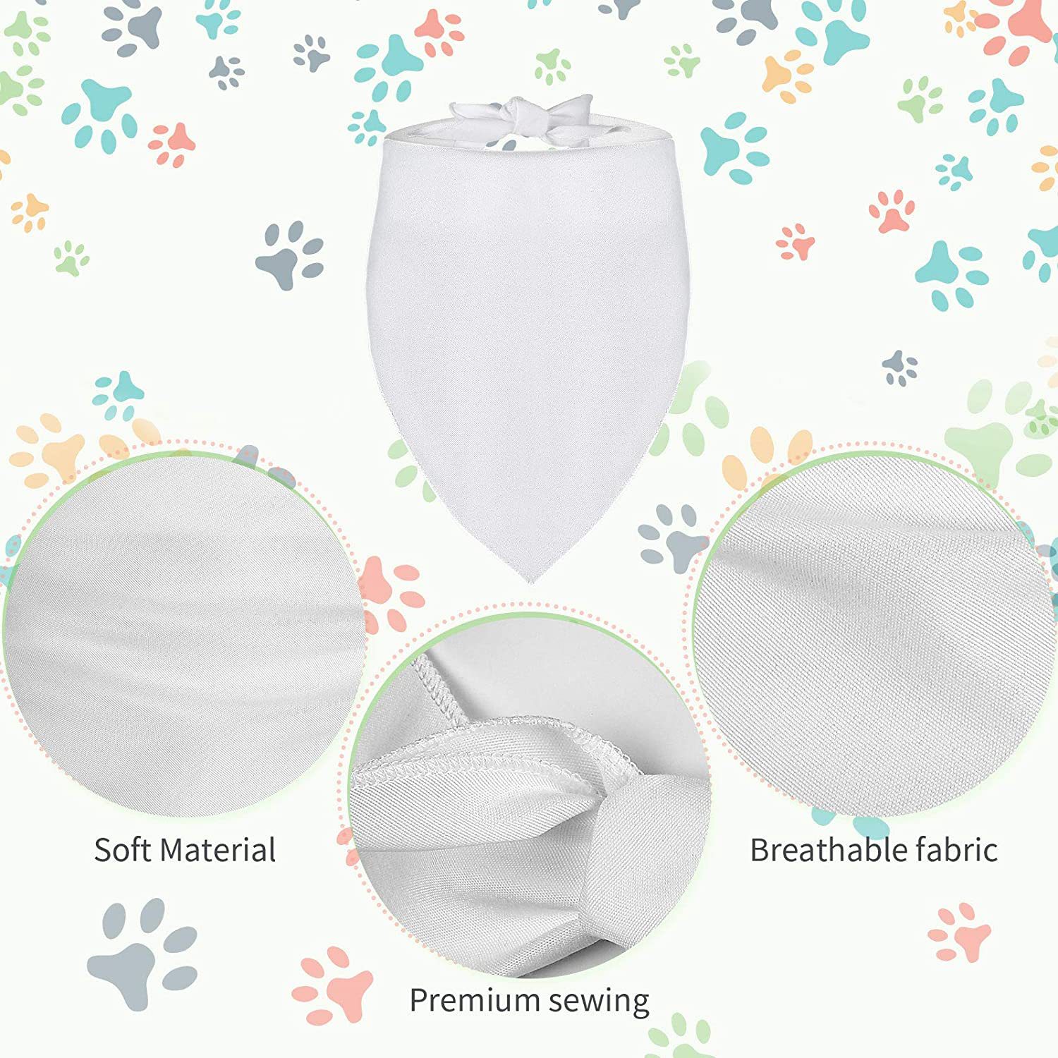 100 Pieces Sublimation Blank D - Bandana Blank White ulasan dan harga