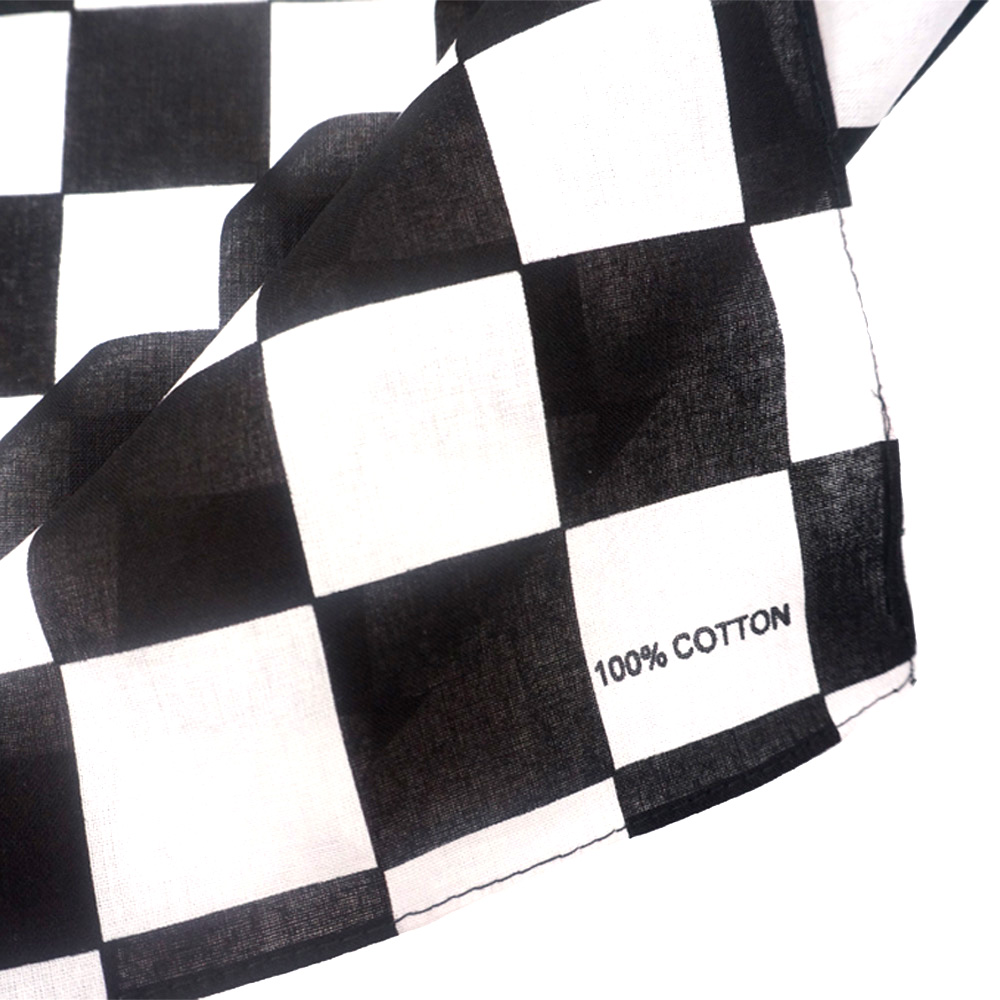 Bandana Checkered Flag Auto Ra - Bandana Blank White ulasan dan harga