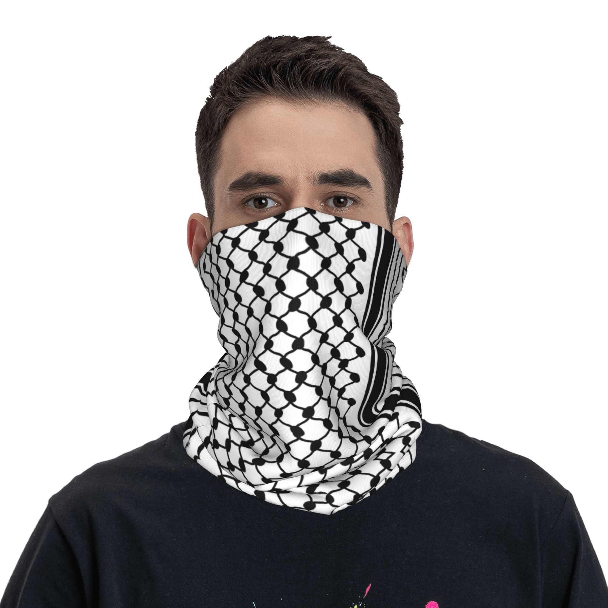 Shemagh Bandana Neck Gaiter Wi - Bandana Blank White ulasan dan harga