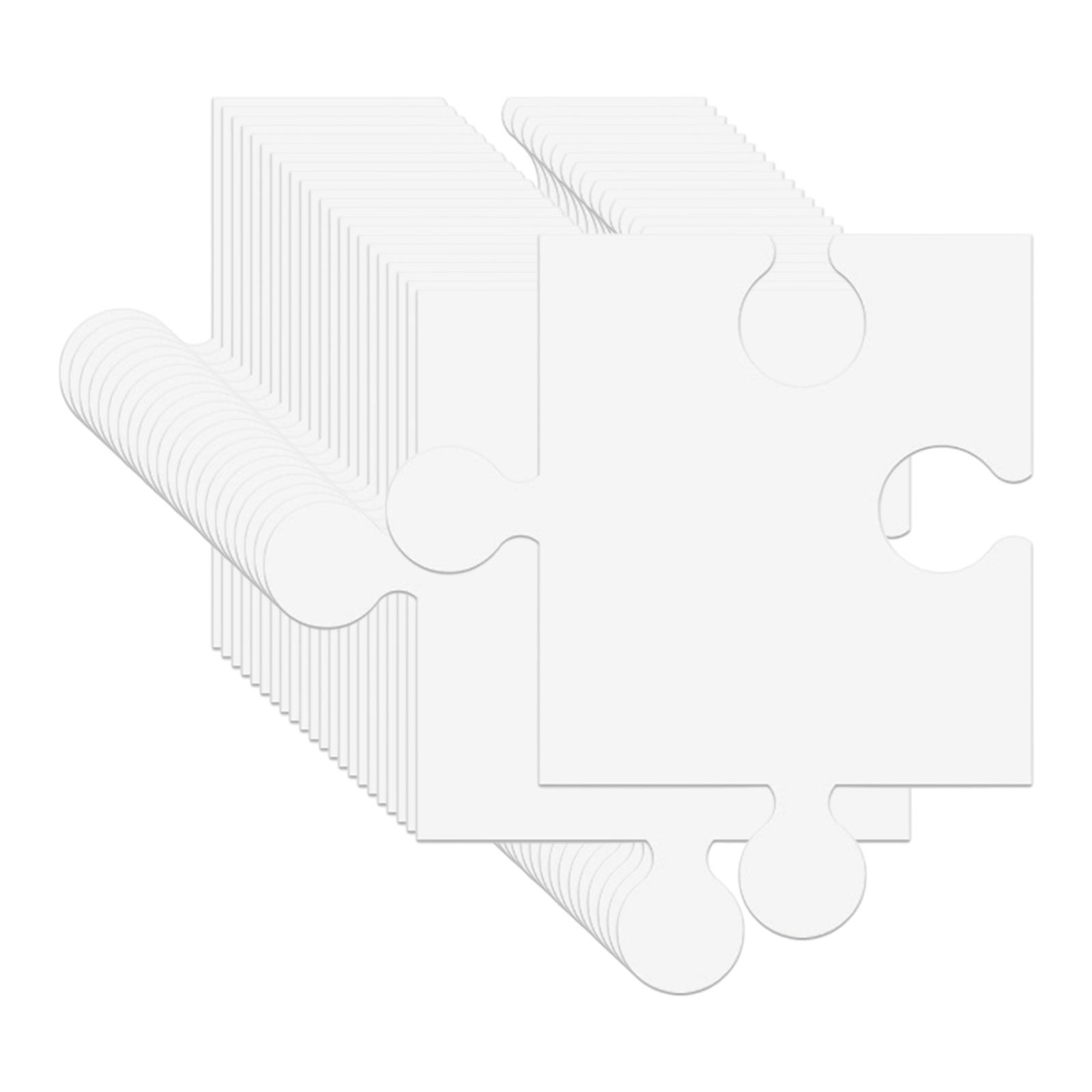 24Pcs White Cardboard Blank Ji - Puzzle Blank White ulasan dan harga