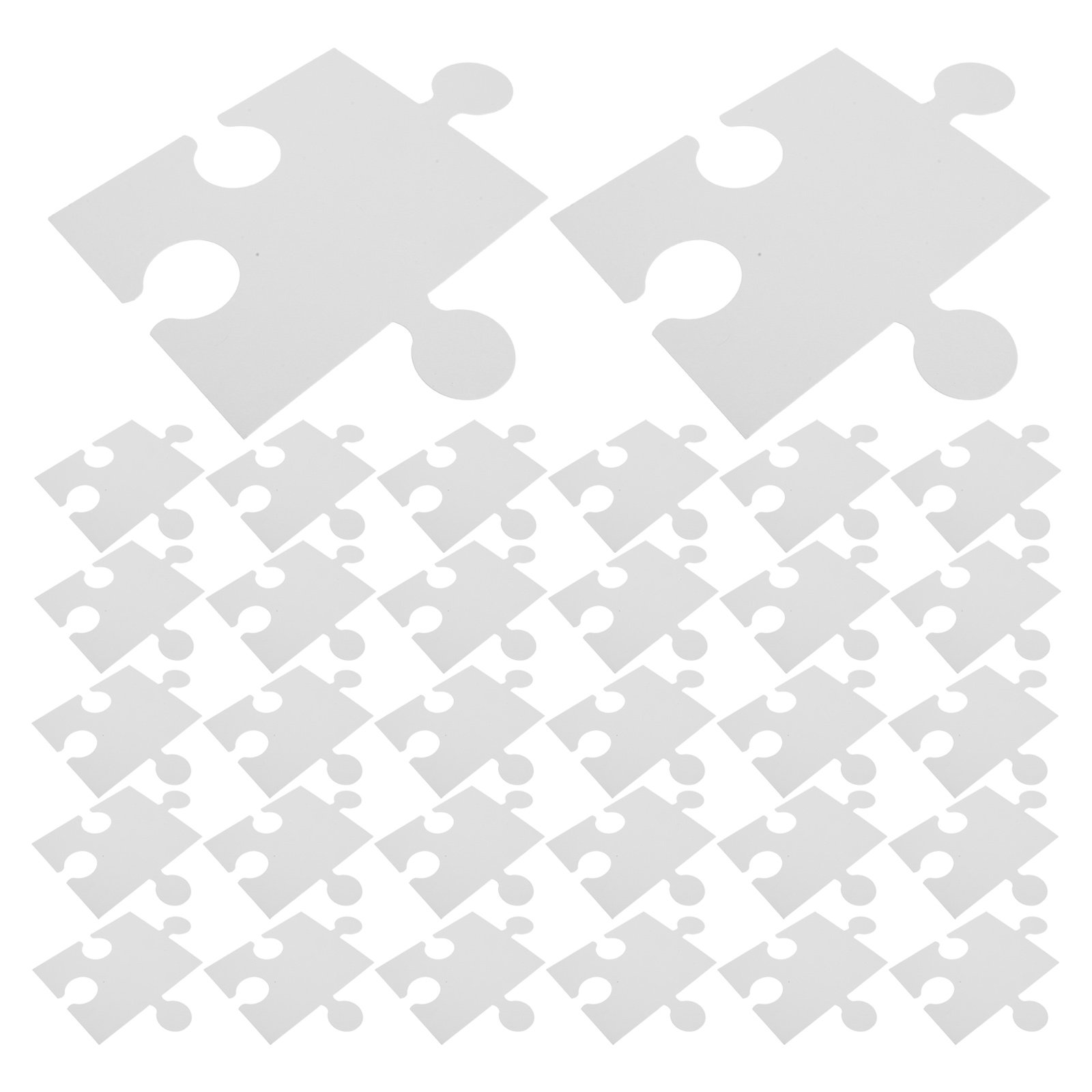 60Pcs Large White Blank Puzzle - Puzzle Blank White ulasan dan harga