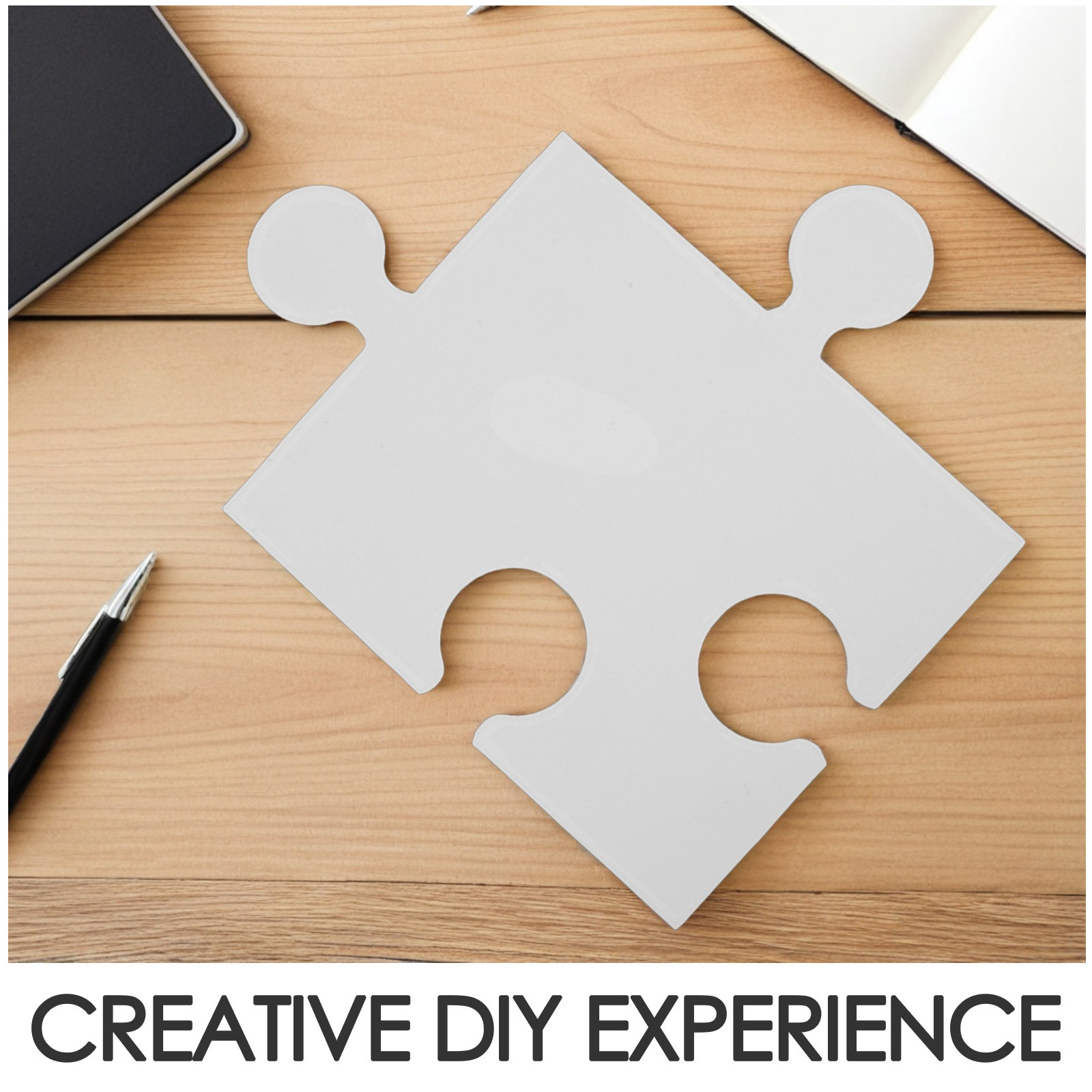 60Pcs Large White Blank Puzzle - Puzzle Blank White ulasan dan harga