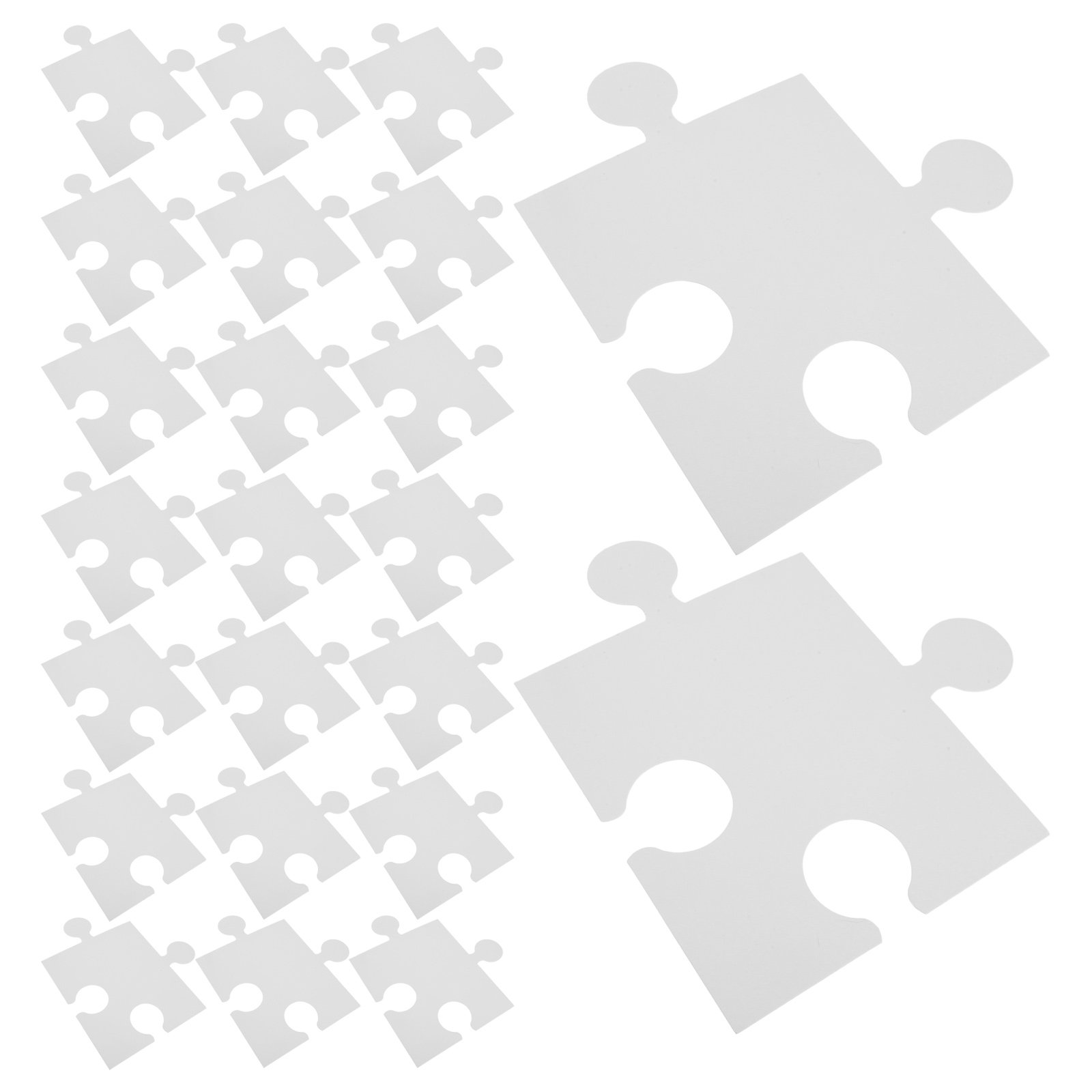 60Pcs Large White Blank Puzzle - Puzzle Blank White ulasan dan harga